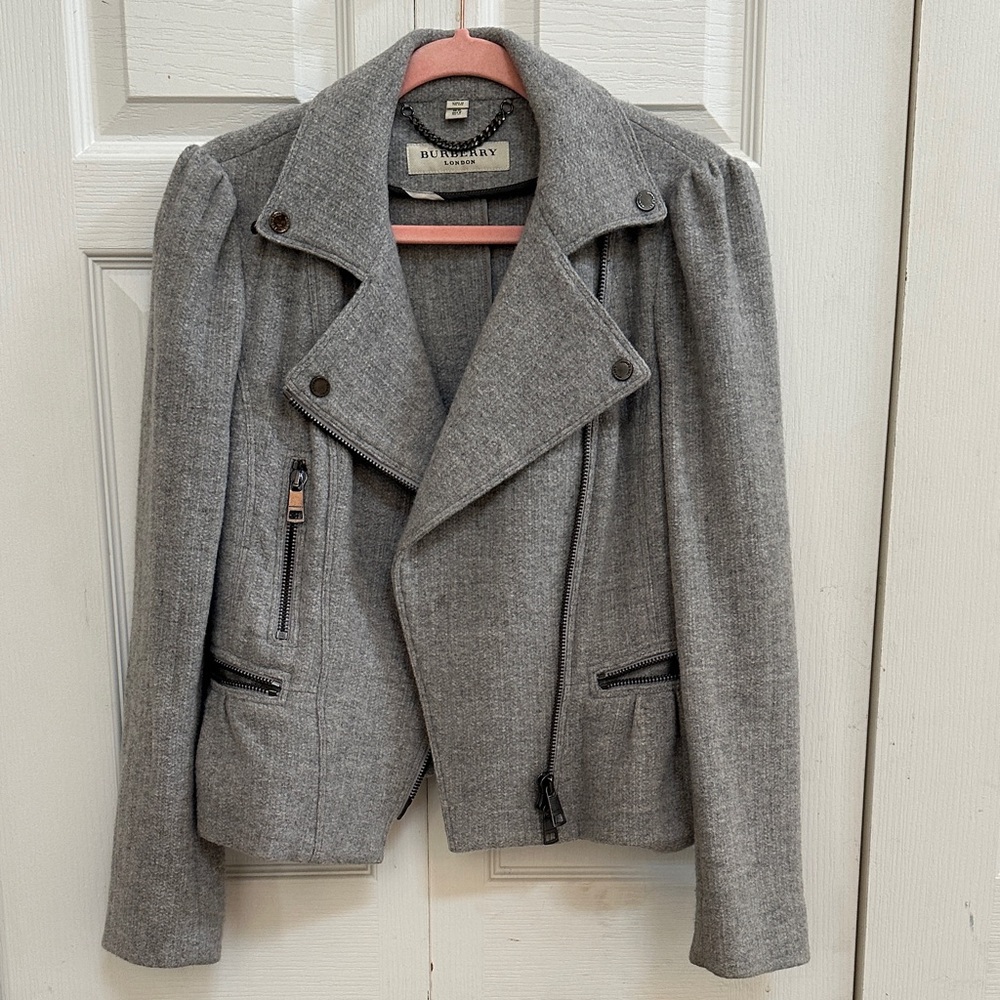 Burberry Gray wool Blazer jacket